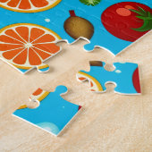 青い果実パターン ジグソーパズル (側面)