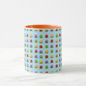 青い果実パターン マグカップ (中央)