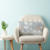 青い枝葉に繊細な小枝 ランバークッション (椅子)