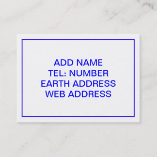青い枠で白 名刺