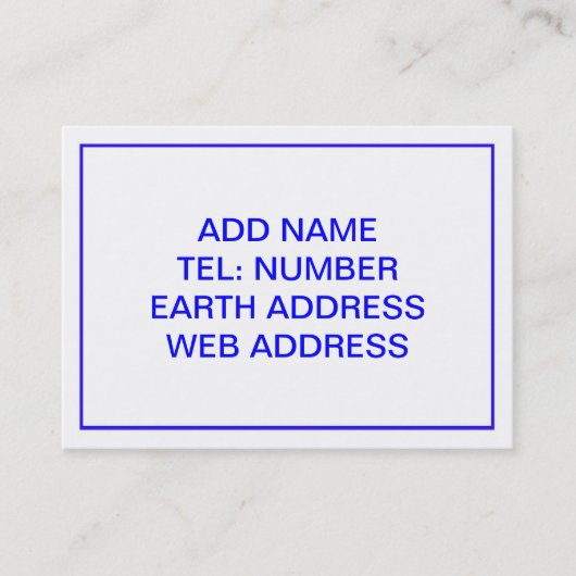 青い枠で白 名刺 (正面)