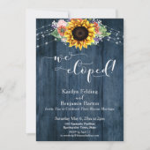 青い枯れた木のひまわりのライト　私たちはこっそりと逃げた 招待状 (正面)