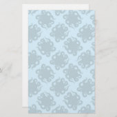 青い柄のタコ 便箋 (正面/裏面)