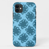 青い柄のタコ Case-Mate iPhoneケース (裏面)