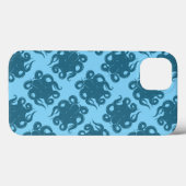 青い柄のタコ Case-Mate iPhoneケース (裏面 (横))