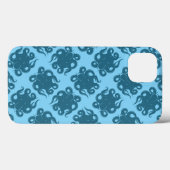 青い柄のタコ Case-Mate iPhoneケース (裏面 (横))