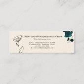 青い染みがついた花 スキニー名刺 (裏面)