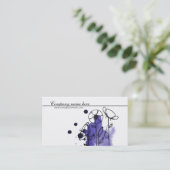 青い染みがついた花 名刺 (スタンド正面)