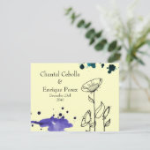 青い染みがついた花 招待状 (スタンド正面)