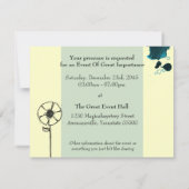 青い染みがついた花 招待状 (裏面)