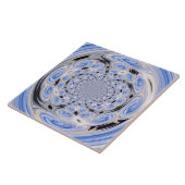 青い柔らかい雲の渦タイル タイル (側面)