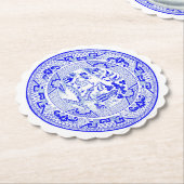 青い柳のパターン[1912] ペーパーコースター (アングル)