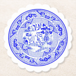 青い柳のパターン[1912] ペーパーコースター