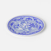 青い柳のパターン[1912] ペーパープレート (アングル)