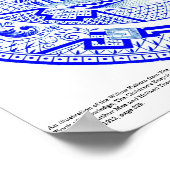 青い柳のパターン[1912] ポスター (角)