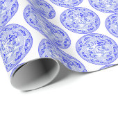 青い柳のパターン[1912] ラッピングペーパー (ロールコーナー)