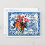 青い柳の挨拶 ポストカード (正面/裏面)