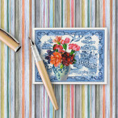 青い柳の挨拶 ポストカード