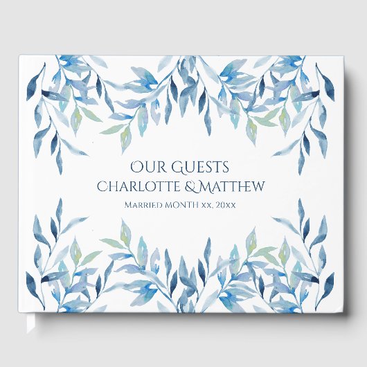 青い柳の枝、水の色結婚の ゲストブック (正面)