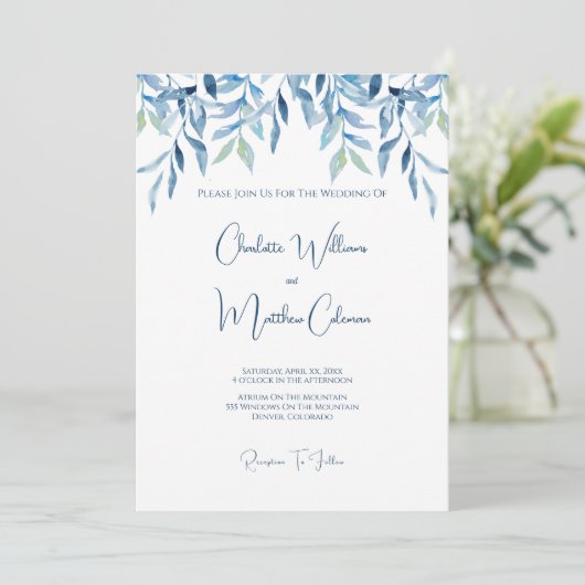 青い柳の枝、水の色結婚の 招待状 (スタンド正面)