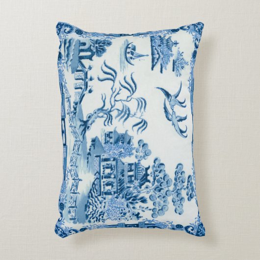 青い柳アクセント枕 アクセントクッション (正面(垂直))