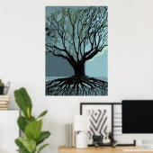 青い根 ポスター (ホームオフィス)