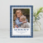 青い格子メリー縞の写独身の真 シーズンカード (スタンド正面)