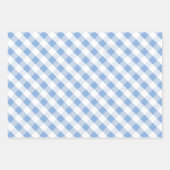 青い格子模様のクリスマス ラッピングペーパーシート (正面3)