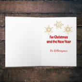 青い格子模様のトナカイが月のクリスマスに喜ぶ シーズンカード