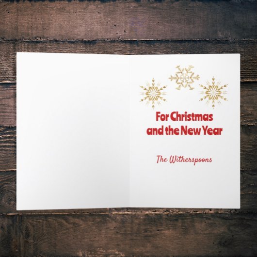 青い格子模様のトナカイが月のクリスマスに喜ぶ シーズンカード