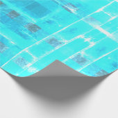 青い格子模様紙 ラッピングペーパー (角)