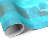 青い格子模様紙 ラッピングペーパー (ロールコーナー)