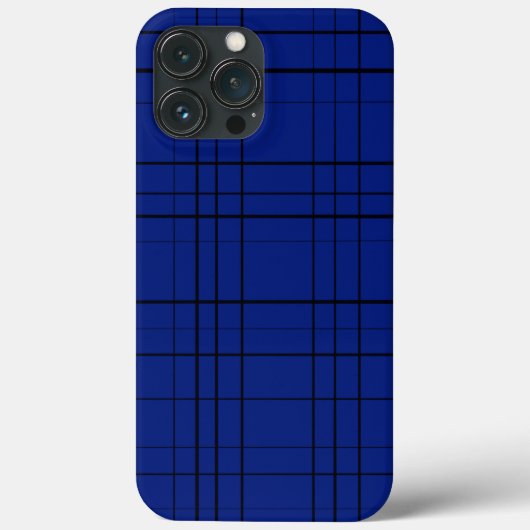 青い格子模様 Case-Mate iPhoneケース (裏面)