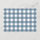 青い格子状のトナカイおむつラッフル エンクロージャーカード (裏面)