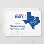 青い格子縞がテキサス州横形写真 案内状 (正面)