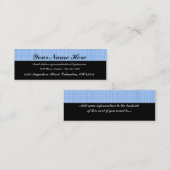 青い格子縞のプロフィールカード スキニー名刺 (正面/裏面)