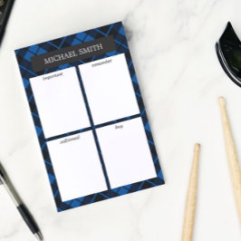 青い格子縞4カテゴリのタスク一覧 ポストイット