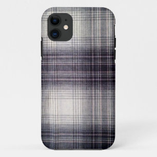 青い格子縞 iPhone 11 ケース