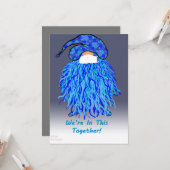 青い格言カード：一緒に カード (正面/裏面インサイチュ)