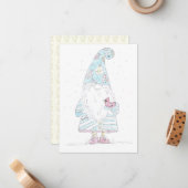 青い格言 – パネ独身のルクリスマスカード ノートカード (正面/裏面インサイチュ)