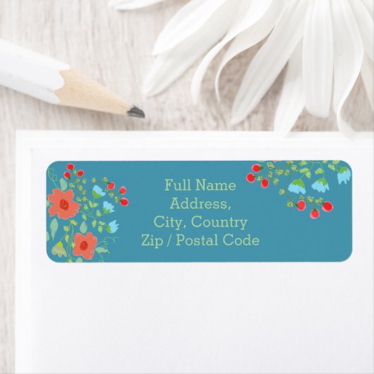 青い桃と赤 ラベル (インサイチュ)