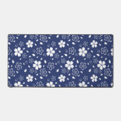 青い桜パターン デスクマット (正面)