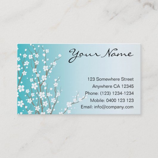 青い桜 名刺 (正面)