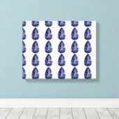 青い梨模様 キャンバスプリント (インサイチュ (ウッドフロア))