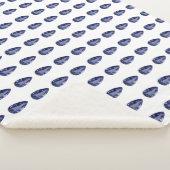 青い梨模様 シェルパブランケット (3/4)