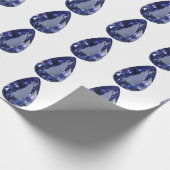 青い梨模様 ラッピングペーパー (角)