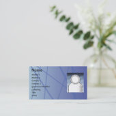 青い棒-ビジネス 名刺 (スタンド正面)