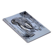 青い森の中を歩くゾウ ノートブック (右側)