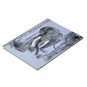 青い森の中を歩くゾウ ノートブック (左側)