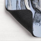 青い森の中を歩くゾウ マウスパッド (コーナー)